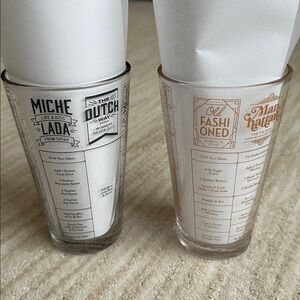 Bottoms Up Quality Cocktail and Remedies Hangover Recipe Pint Glasses